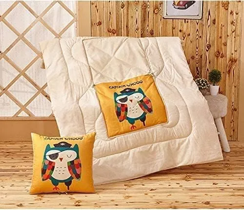 Multi Functional Pillow Converts Into Blanket When Open