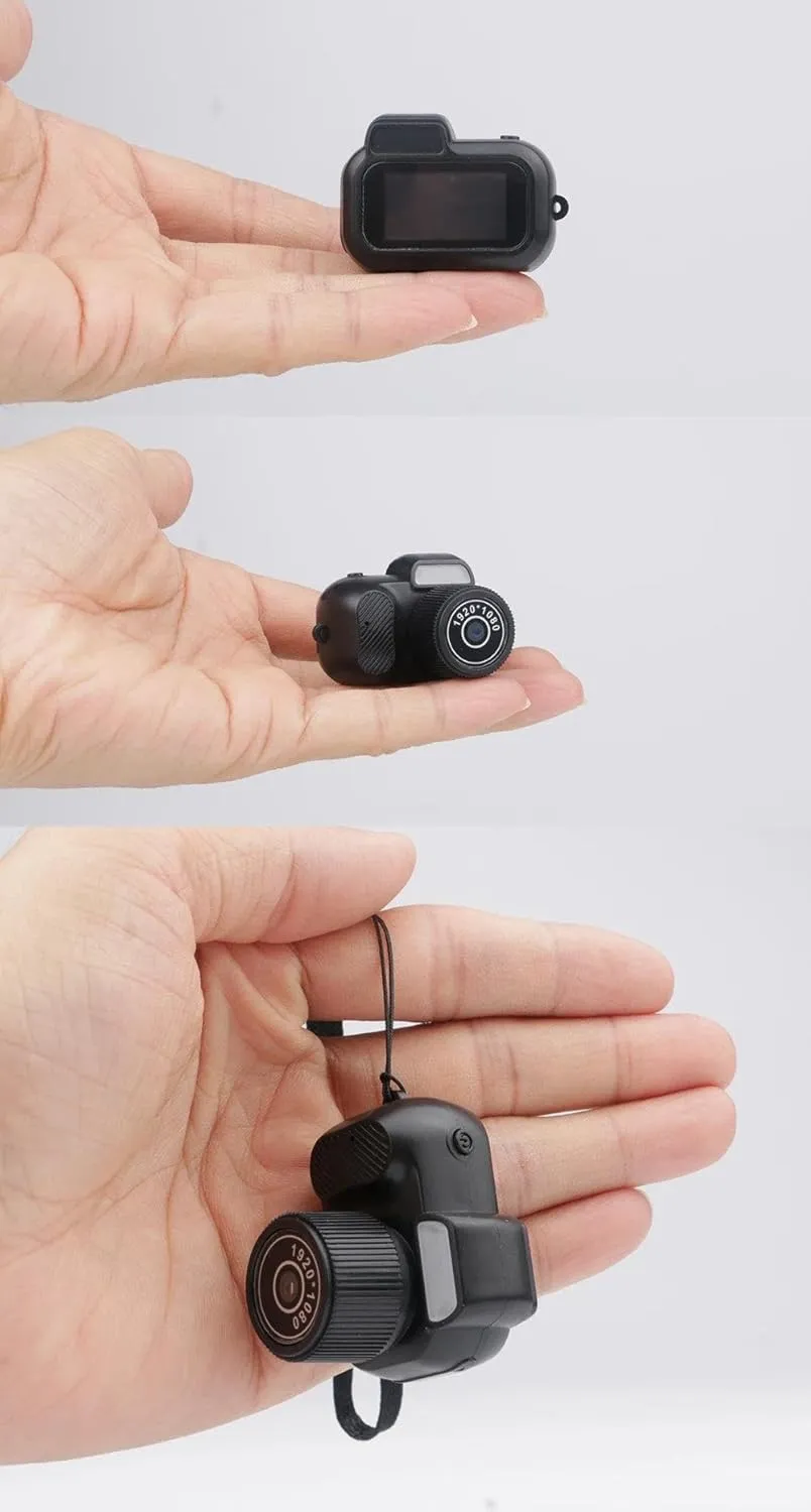 Generic Retro Mini Digital Camera, Portable Keychain Video Cam with Display, 1080 HD Video, 2.1MP CMOS Sensor